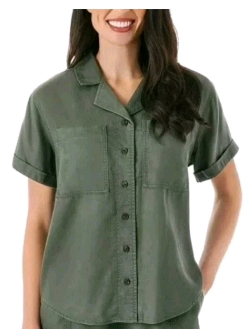 Member's Mark Women's Tencel Camp Shirt M Size- A03-3H